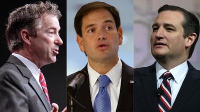 Rand Paul, Marco Rubio and Ted Cruz