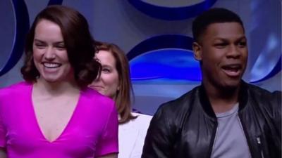 Daisy Ridley and John Boyega