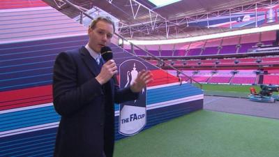 Dan Walker at Wembley stadium