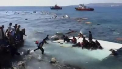Migrants adrift off Rhodes