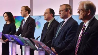 Caroline Flint, Matt Hancock, Andrew Cooper, Ed Davey and Roger Helmer