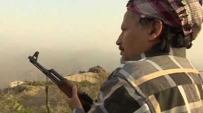 Man patrolling the Saudi Yemen border