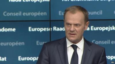 European Council president Donald Tusk