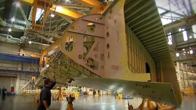 Inside the Airbus wing factory in Broughton