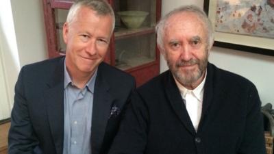 Jonathan Pryce (right) with Front Row's John Wilson