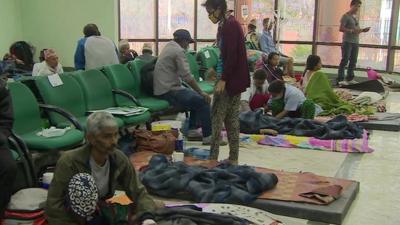 patients on hospital floor