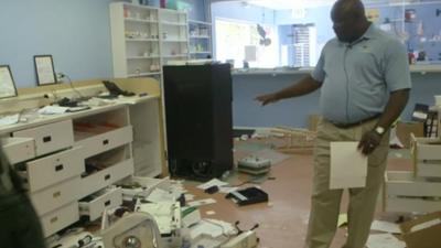 Ransacked pharmacy