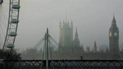 London Eye and the Houses of Parliament