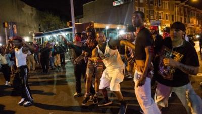 Protesters in Baltimore