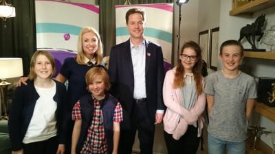 Kids speak to Nick Clegg