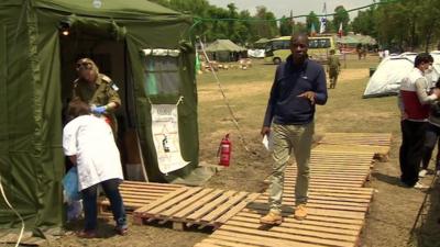 Clive Myrie reports from Israeli field hospital