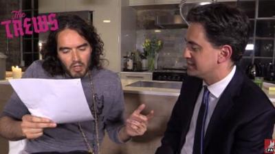 Russell Brand and Ed Miliband