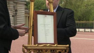 Easel at Buckingham Palace