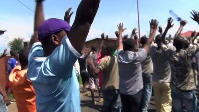 Protesters in Burundi