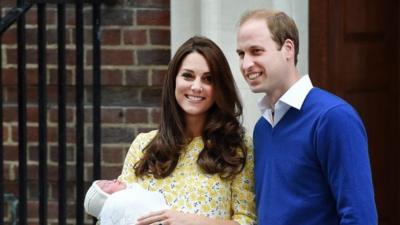 Duke and Duchess of Cambridge with their new baby