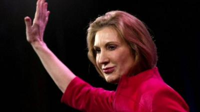 Carly Fiorina, the first female to run for the Republican presidential nomination