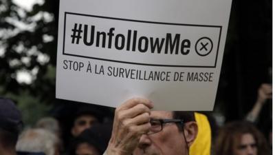 Protests against France's extension of surveillance bill