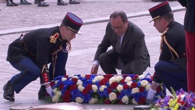 Ceremony in Paris marks 70 years since VE Day