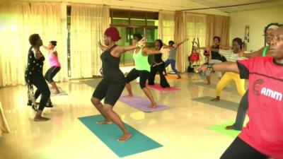 A class at Fit Clique Africa