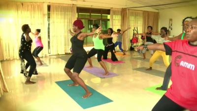 A class at Fit Clique Africa