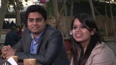 Shashank and Prerna, two young Indians