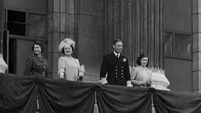 The Royal family on VE day