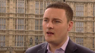 New Labour MP for Ilford North, Wes Streeting, outside Houses of Parliament