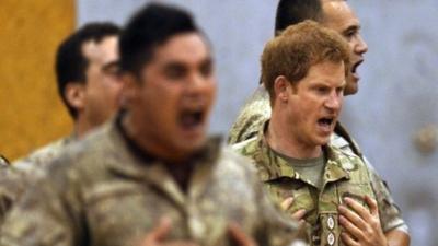 Prince Harry doing the Haka