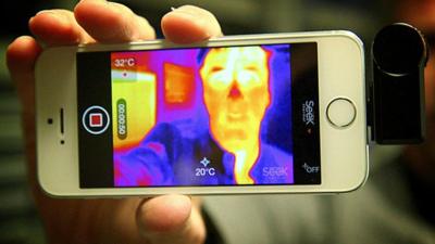 A thermal image on a smartphone