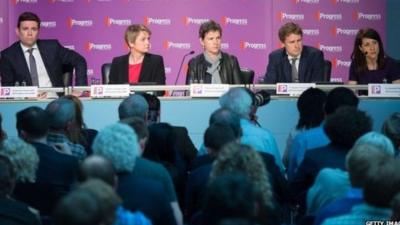 Andy Burnham, Yvette Cooper, Mary Creagh, Tristram Hunt and Liz Kendall