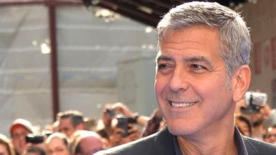 George Clooney attends the Tomorrowland: A World Beyond, European premiere at Leicester Square