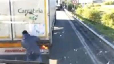Man tries to break into lorry