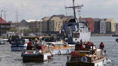 "Little Ships" entering Dunkirk harbour