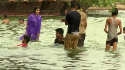 Bathers in Delhi