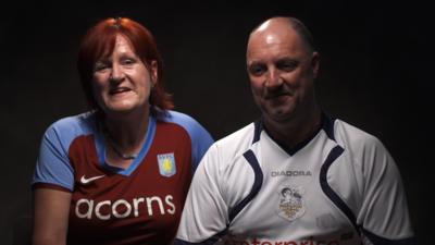Aston Villa fans sing ahead of the FA Cup final