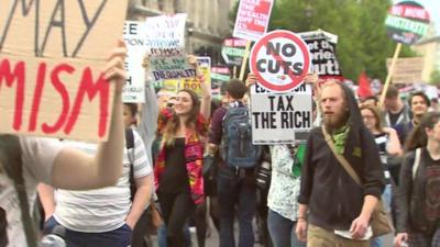 A group of protesters