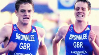 Triathletes Jonathan and Alistair Brownlee