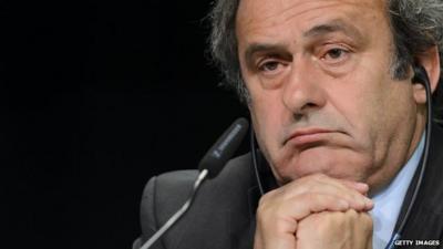 Close up of Uefa president Michel Platini
