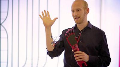 A prosthetic arm linked to muscle movements