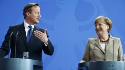 David Cameron and Angela Merkel