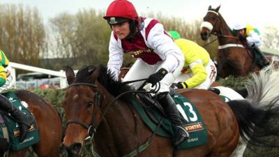 Katie Walsh rides Seabass at the 2012 Grand National