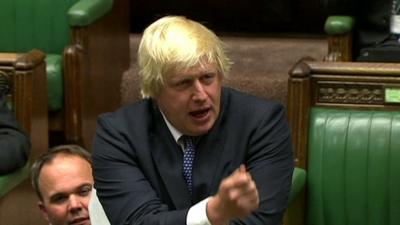 Boris Johnson in the House of Commons