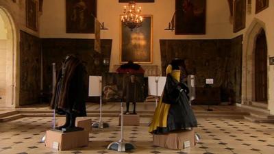 Wolf Hall costumes at Berkeley Castle, Gloucestershire