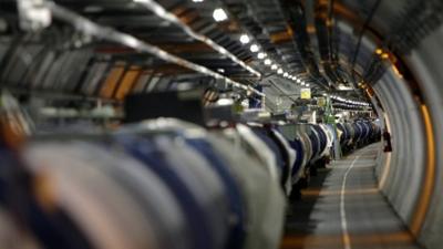 A view of the Large Hadron Collider in its tunnel at Cern, near Geneva, 31 May 2007