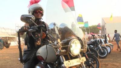One of India's female motorbike riders