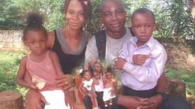 Family photo sent in by users of the BBC Ebola Facebook community and WhatsApp information service