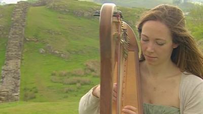 Woman with harp