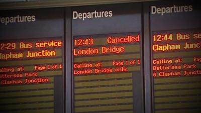 Train departures board