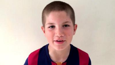 Young Barcelona fan