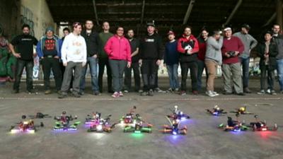 Drone racers in Australia